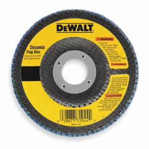 DEWALT DW8310 Flap Disc, Type 29, 4 1/2 Inch x 7/8 Inch, Zirconia Alumina, 120 Grit, Fiberglass Bk, HP | CP3PXT 6HD54