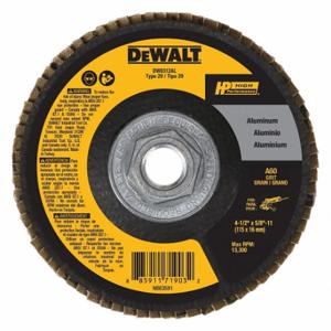 DEWALT DW8312AL Flap Disc, Type 29, 4 1/2 Inch x 5/8 11, Aluminum Oxide, 60 Grit, Fiberglass Bk | CP3PXG 61KF66