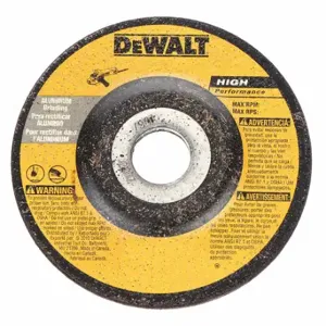 DEWALT DW8404 Depressed Center Wheels, 4 1/2 Inch Dia, 7/8 Inch Hole, Aluminum Oxide, 30 Grit, Type 27 | CP3PNP 6HD69