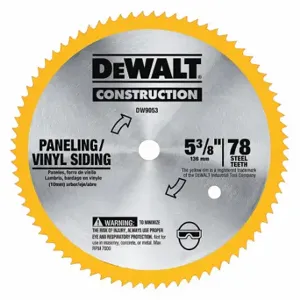 DEWALT DW9053 Steel Blade, 5-3/8 Inch, 78 Tooth | CR2ZRG 130W72