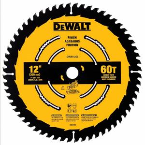 DEWALT DWA11260 Circular Saw Blade, 12 Inch Blade Dia., 60 Teeth, 0.108 Inch Cut Width, 1 Inch Arbor Size | CN2QWJ DW3126 / 3LA73
