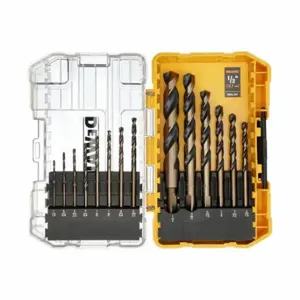 DEWALT DWA1184 Jobber Length Drill Set, 1/16 Inch Smallest Drill Bit Size | CP3PUC 53DR65