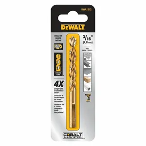 DEWALT DWA1212 Jobber Length Drill Bit, #7 Drill Bit Size, Split Point | CP3QFN 45CY91