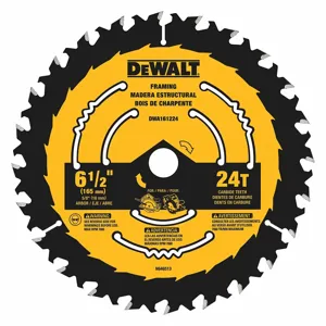 DEWALT DWA161224 Circular Saw Blade, 6 1/2 Inch Blade Dia., 5/8 Inch Arbor | CH6NYY 55EF18