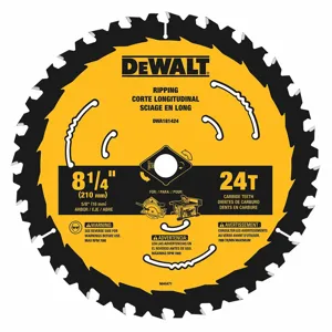 DEWALT DWA181424 Circular Saw Blade, 8 1/4 Inch Blade Dia., 5/8 Inch Arbor | CH6NZF 55EF30