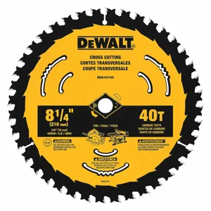 DEWALT DWA181440 Circular Saw Blade, 8 1/4 Inch Blade Dia., 5/8 Inch Arbor | CH6NZG 55EF32