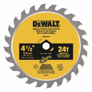 DEWALT DWA412TCT Kreissägeblatt, 4 1/2 Zoll Blattdurchmesser, 3/8 Zoll Dorngröße, runder Dorn | CF2MVZ 55KH80