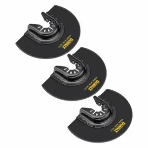 DEWALT DWA4212-3 Oscillating Flush Cut Blade, PK 3, Metal/Wood, Round, Universal Closed-Back Connection | CV4NLR 131V21