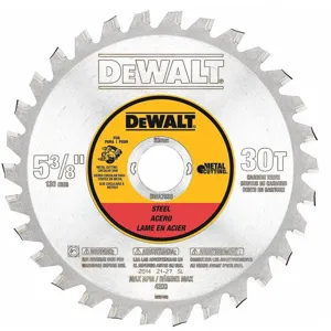 DEWALT DWA7538 5-3/8 Inch Carbide Metal Cutting Circular Saw Blade, No. of Teeth 30 | CD2KQU 30HJ67