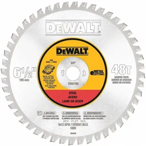 DEWALT DWA7762 6-1/2 Inch Carbide Metal Cutting Circular Saw Blade, No. of Teeth 48 | CD2KQY 30HJ81