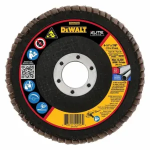 DEWALT DWA8280 Flap Disc, Type 29, 4 1/2 Inch x 7/8 Inch, Ceramic, 40 Grit, Fiberglass Bk, High Density | CP3PXQ 45NJ92