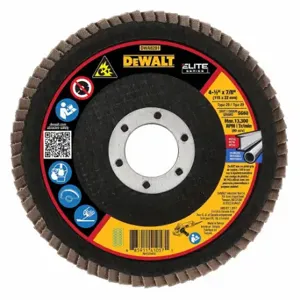 DEWALT DWA8281 Flap Disc, Type 29, 4 1/2 Inch x 7/8 Inch, Ceramic, 60 Grit, Fiberglass Bk, High Density | CP3PXR 45NJ93