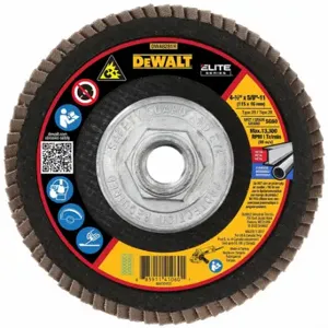 DEWALT DWA8281H Flap Disc, Type 29, 4 1/2 Inch x 5/8 11, Ceramic, 60 Grit, Fiberglass Bk | CP3PXJ 45NJ96