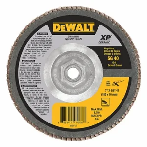 DEWALT DWA8286H Flap Disc, 5/8 11, Ceramic, 40 Grit | CP3PWM 45NK05