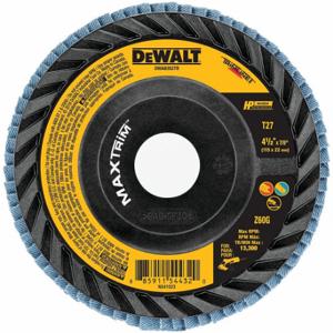 DEWALT DWA8352TR Flap Disc, Type 27, 4 1/2 Inch x 7/8 Inch, Zirconia Alumina, 40 Grit, Plastic Bk | CP3PWZ 494A04
