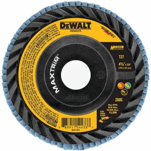 DEWALT DWA8353TR Flap Disc, Type 27, 4 1/2 Inch x 7/8 Inch, Zirconia Alumina, 80 Grit, Plastic Bk | CP3PXX 494A05