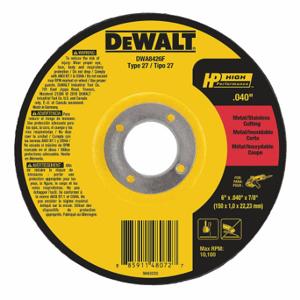 DEWALT DWA8426F Abrasive Cut-Off Wheel, 6 Inch Abrasive Wheel Dia, Ceramic, Type 27, 7/8 Inch Size | CP3NRH 49ZZ83