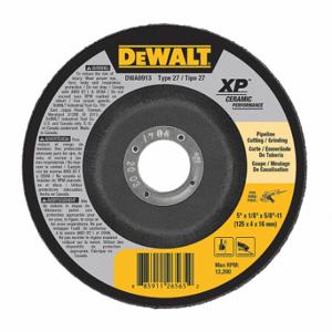 DEWALT DWA8913 Depressed Center Wheels, 5 Inch Dia, 5/8-11 Inch Hole, Ceramic, 24 Grit, Type 27 | CP3PPC 45NK17