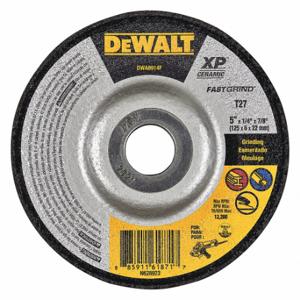 DEWALT DWA8914F Abrasive Cut-Off Wheel, 5 Inch Abrasive Wheel Dia, Ceramic, Type 27, 7/8 Inch Size | CP3NQR 493Z90