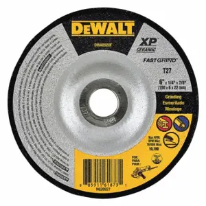 DEWALT DWA8920F Abrasive Cut-Off Wheel, 6 Inch Abrasive Wheel Dia, Ceramic, Type 27, 7/8 Inch Size | CP3NQX 493Z92