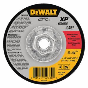 DEWALT DWA8951H Trennschleifscheibe, 4 1/2 Zoll Schleifscheibendurchmesser, Keramik, Typ 1 | CP3NPV 416L05