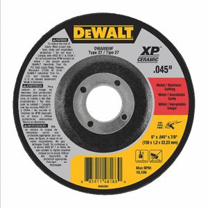 DEWALT DWA8959F Abrasive Cut-Off Wheel, 6 Inch Abrasive Wheel Dia, Ceramic, 7/8 Inch Arbor Hole Size | CN2QQF DW8859 / 6TND3