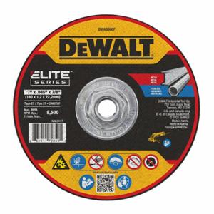 DEWALT DWA8960F Abrasive Wheel, 7 Inch Abrasive Wheel Dia, Zirconia Alumina, Type 27, 7/8 Inch Size | CP3RGF 787UD6