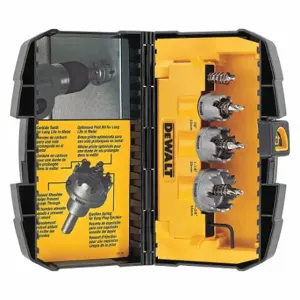 DEWALT DWACM1802 Hole Saw Kit, 3 Pieces, 7/8 Inch to 1 3/8 Inch Saw Size Range, 1/4 Inch Max. Cutting Depth | CP3QBL 44YX82