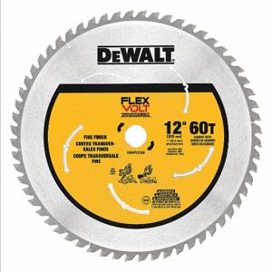 DEWALT DWAFV31260 Circular Saw Blade, 12 Inch Blade Dia., 60 Teeth, 0.085 Inch Cut Width, 1 Inch Arbor Size | CN2QVW DW3216PT / 1CRB6