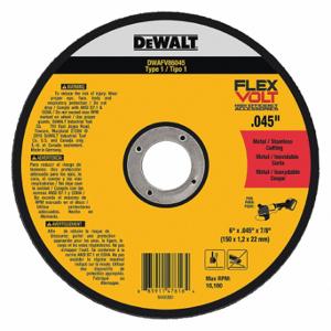 DEWALT DWAFV86045 Abrasive Cut-Off Wheel, 6 Inch Abrasive Wheel Dia, Ceramic, Type 1, 7/8 Inch Size | CP3NQW 444P74