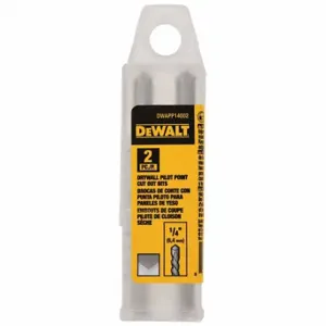 DEWALT DWAPP14002 Cut Out Bit, High Speed Steel, 1/4 Inch Drill Bit Dia, 43 mm Cutting Dp, Drywall, 2 PK | CP2LVE 60NP27