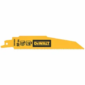 DEWALT DWAR660 Reciprocating Saw Blades, 10 Teeth Per Inch, 6 Inch Blade Length, 31/500 Inch Height | CP2HMU 61KP88