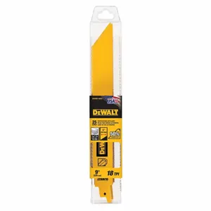 DEWALT DWAR9118B25 Reciprocating Saw Blades, 18 Teeth Per Inch, 9 Inch Blade Length, 21/500 Inch Height | CP2HMX 61KP91