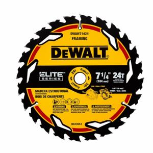 DEWALT DWAW71424B10 Circular Saw Blade, 7 1/4 Inch Blade Dia, 24 Teeth, 0.067 Inch Cut Width | CP3PGC 787PL0