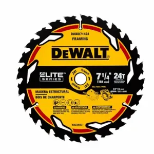 DEWALT DWAW71424B10 Circular Saw Blade, 7 1/4 Inch Blade Dia, 24 Teeth, 0.067 Inch Cut Width | CP3PGC 787PL0