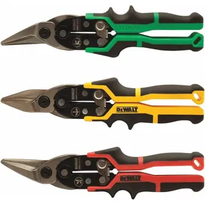 DEWALT DWHT14676 Left/Right/Straight Aviation Snip Set 10 Inch, 18 Mild | CD2MTC 410D25