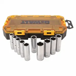 DEWALT DWMT73815 Deep Socket Set, Metric, 1/2 Inch Drive | CP3QYB 50XM62