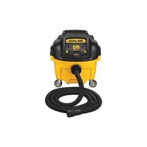 DEWALT DWV010 Dust Extractor, Hepa, Dry/Wet, 8 Gal Tank, 150 Cfm Air Flow, 115VAC, 1 1/4 Inch Hose Dia | CP3PVG 30RV82