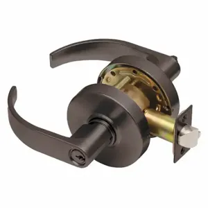 DEXTER C1000-CSEC-C-613-KDC Door Lever Lockset, Grade 1, Curved, Dark Bronze, Different, Lever | CP3RHC 54FF32