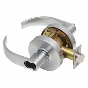 DEXTER C2000-STRM-C-626-SFIC Door Lever Lockset, Grade 2, Curved, Satin Chrome, Different, Lever | CP3RKB 54FF90