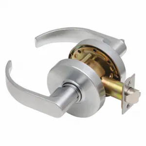 DEXTER C2000-PASS-C-626 Door Lever Lockset, Grade 2, Curved, Satin Chrome, Different, Lever | CP3RKC 54FF80