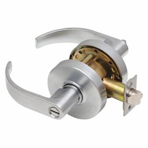 DEXTER C2000-PRIV-C-626 Door Lever Lockset, Grade 2, Curved, Satin Chrome, Different, Lever | CP3RJZ 54FF84