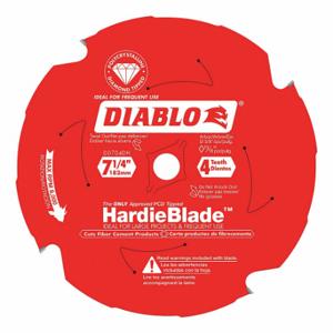 DIABLO D0704DH Circular Saw Blade, 7 1/4 Inch Blade Dia, 4 Teeth, 0.071 Inch Cut Width | CP3RNL 52XF89
