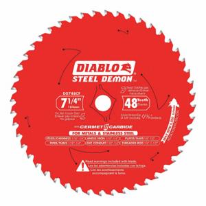 DIABLO D0748CFX Circular Saw Blade, 7 1/4 Inch Blade Dia, 48 Teeth, 0.075 Inch Cut Width | CP3RNP 54YR17