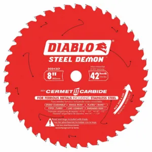 DIABLO D0842CF 8 Inch Cerment SS Cutting Circular Saw Blade, No. of Teeth 42 | CD2FQL 52XF48