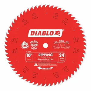 DIABLO D1024X Circular Saw Blade, 10 Inch Blade Dia., 5/8 Inch Arbor | CH6NUE 52XF73