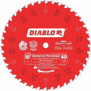 DIABLO D1040X 10 Inch Carbide Combination Circular Saw Blade, No. of Teeth 40 | CD2FQQ 52XF74