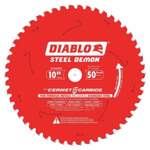 DIABLO D1050CF Circular Saw Blade, 10 Inch Blade Dia, 50 Teeth, 0.083 Inch Cut Width, 1 Inch Arbor Size | CP3RMU 52XF50