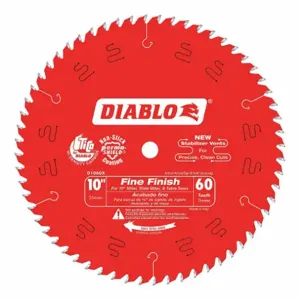 DIABLO D1060X Carbide Combination Circular Saw Blade, 10 Inch, Number of Teeth 60 | CD3KKL 52XF76