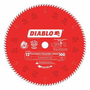 DIABLO D12100X Circular Saw Blade, 12 Inch Blade Dia, 100 Teeth, 0.098 Inch Cut Width, 1 Inch Arbor Size | CP3RMX 52XF82